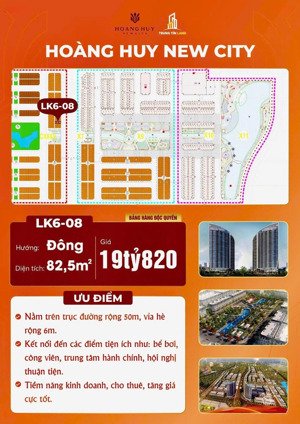 bán căn mặt đường 51m hoàng huy new city lh 
