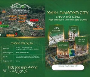 đô thị xanh giữa yên thủy, xanh diamond city giá trước sóng