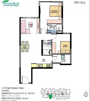 bán ch d1.15.07 the habitat bình dương view đường hữu nghị, 79m2/2pn/2wc giá 3,261 tỷ lh 