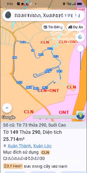 bán đất tại đường phượng vỷ, xã suối cao, xuân lộc, đồng nai, giá 1,9 tỷ/sào, diện tích 25000 m2