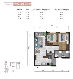 bán cc the privia kđ 2pn góc logia riêng dt 69m2 , giá 4.490 sổ hồng sẵn. sđt gặp bảo