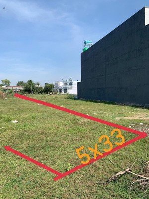 chính chủ cần tiền bán, 5x33 (162m2)thổ cư, đường nguyễn thị thọ kv5 tt đức hòa, giá 880tr. sổ hồng