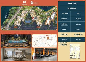 căn hộ 1pn+ tháp a2 view nội khu & hồ bơi | giá gốc 6,7tỷ chiết khấu ngay 800tr | giá chỉ còn 5,8tỷ