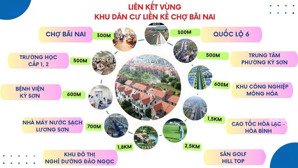 bán đất ở đô thị 150m² phường kỳ sơn, hòa bình, sát chợ bãi nai, giá hơn 500 triệu
