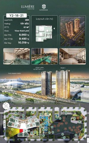 tại sao nên chọn căn hộ 2pn view thành phố tại dự án lumiere essence park