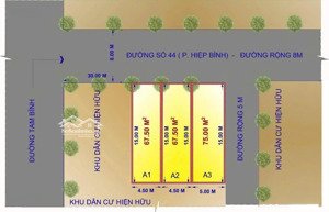 3 lô đất đẹp mt đường 44 xe tải vào tận nơi xây được 5 tấm