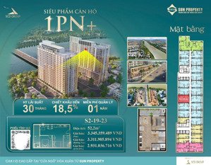 spana tower hoà xuân, 2 căn 1br + đẹp cuối cùng giá gốc từ cđt 