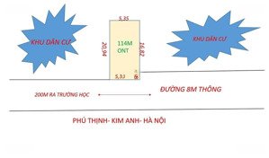bán nhanh trong tuần lô đất đẹp 114m2 tại phú thịnh minh phú sóc sơn