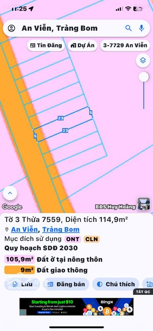 đất nền liên ấp xã an viễn 1 sẹc trục chính phùng hưng 115m2 1tỷ050/nền sổ riêng tc gần uỷ ban, kcn