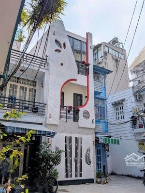 hẻm xe hơi đường nguyễn văn đậu, 40m2x4 tầng btct, hẻm trước nhà 6m, nở hậu đẹp