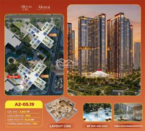 bán căn 2pn 74,6m2 view bể bơi cực đẹp alumi2, tts còn 4,9 tỷ. kh mua là thắng!