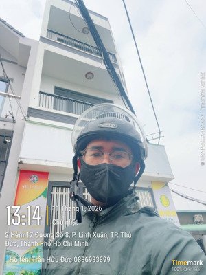 chỉ nhỉnh 5t có nhà 3 lầu, 4 phòng ngủ, hxh, căn góc đường số 8 linh xuân, thủ đức