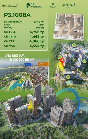bán gấp căn góc 2pn+ 67,5m2 chỉ 4,066tỷ view đảo dừa trực diện cao tốc tại vin oceanpark 2