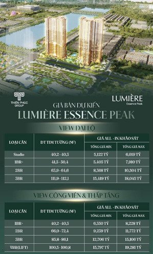 lumière essence peak cổ loa căn hộ hạng sang bên hồ 32ha vinhomes global gate đông anh