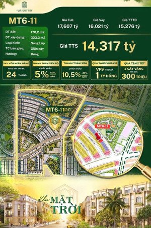 song lập vinhomes dương kinh view công viên giá chỉ 14 tỷ 3 - diện tích 170.2m2 - view công viên