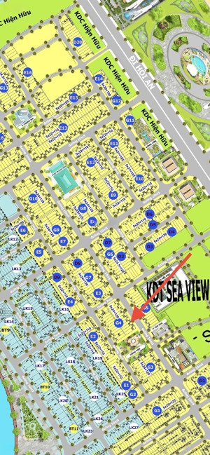 khu đất biển seaview: vị trí sạch đẹp, gần biển, đường 10,5m trục thông shophouse, giá đầu tư.