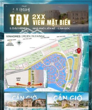 chính chủ bán 2 suất ngoại giao view biển tđx. 10 và tđx. 238 vinhomes green paradies cần giờ