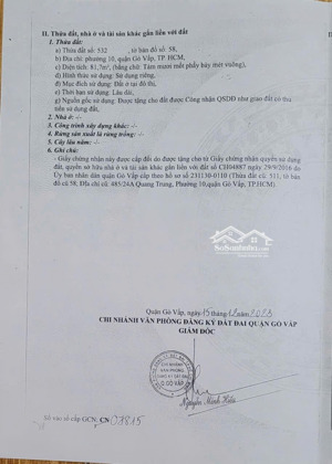 bán đất hxh quang trung 4x21 giá chỉ hơn 7 tỷ