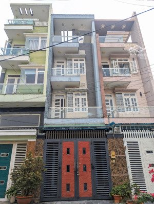 nhà 4 tầng - dt 4m x 17m - hẻm xe hơi 8m thông - đường phan huy ích - ngay siêu thị emart 2