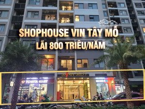 vinsmart city: lời kép 850 triệu/năm khi mua shophouse mặt sảnh 63m2the victoria-vốn 3tỷ-ck 10,4%