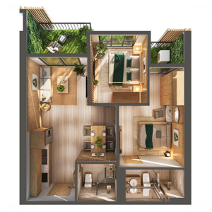 bán 2pn 2wc 74m2 khu căn hộ sky forest, view bt đảo. giá bán 6,x tỷ bao phí sang tên, lh 