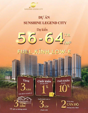 sunshine legend city phân khu cao cấp giá chỉ 5x triệu /m2. văn giang - hưng yên