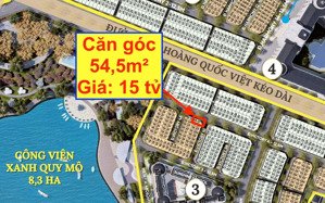 bán nhanh 1 căn góc 54,5m2 siêu đẹp giá 15 tỷ trục chính thông 2 đại công viên noble tây thăng long