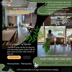 CHỐT nhanh MẶT SÀN VP tầng 2 - VIEW TRIỆU ĐÔ HỒ BÚNG XÁNG - FULL option 7$/M²