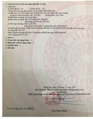 nhà mặt tiền long đức - long thành 3pn/3wc sân oto đang cho thuê 12tr - dt 337.5m2 tc 100m sổ riêng