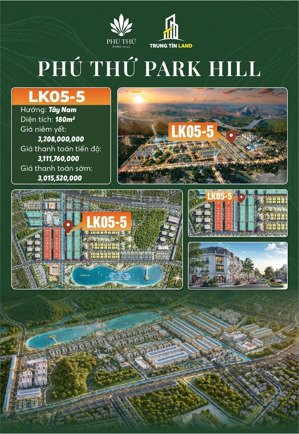 bán đất nền dự án phú thứ park hill, 3,02 tỷ, 180m2 tại đường tỉnh lộ 388, kinh môn, hải dương