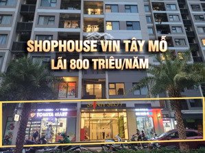nhỉnh 3,5tỷ -có ngay shop khối đế 60,3 m2 the victoria- vinsmart city-cho thuê kd 80tr/tháng- sổ đỏ