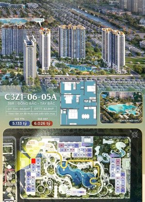 chính chủ! cần bán căn 3pn góc, dự án masteri era landmark - vin ocean park 3, giá tts chỉ 5 tỷ 1