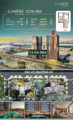 siêu phẩm 1pn dòng tiền lumière essence park cổ loa, vốn chỉ 1,295 tỷ - lh 