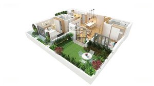 hàng hiếm! spana tower s2.03.23 sân vườn 18.21 m2, view sông, siêu đẹp, giá tts 3.3 tỷ