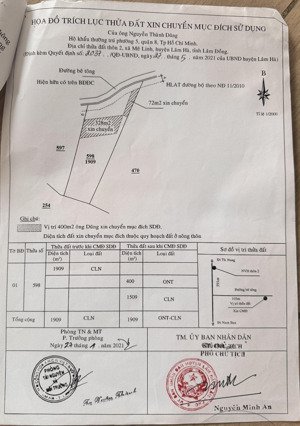 bán đất tại xã mê linh, lâm hà, lâm đồng, giá tốt 5 tỷ, 1909m2 sẵn 400m2 thổ cư