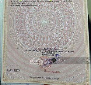 lô đất mặt tiền đường nguyễn hữu an, khu biệt thự cao cấp sát khách sạn golden bay hotel.