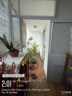 bán căn hộ 95m2, bancon lớn, 2pn, 2wc,vĩnh tường - tân tạo- chợ bà hom, shr, 2,75 tỷ tl