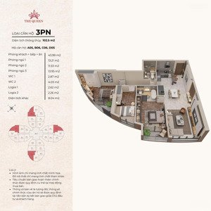 chính chủ bán căn góc 3n trục c cực đẹp tầng 16 full nội thất cao cấp,view pháo hoa,dự án the queen