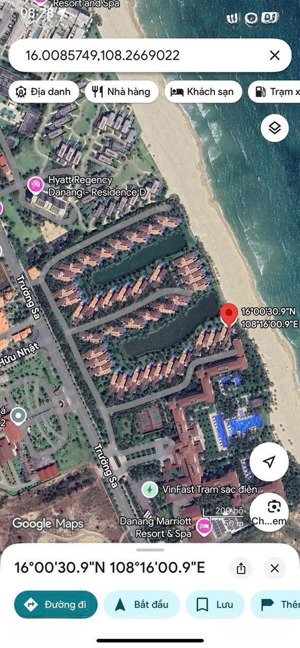 căn villa duy nhất mặt view biển- sổ đỏ lâu dài - dt 829m- gần resort hyatt- gọi đàm tiến