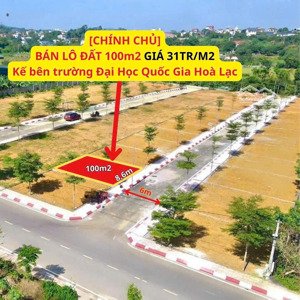 chính chủ gửi bản lô đất 100m2 full thổ sát vách cnc hoà lạc và các tổ hợp y tế gần ql21 mở rộng