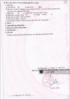 cặp đất mặt tiền đường vương thừa vũ, đối diện 2 toà tháp đôi cao 25 tầng của sun group