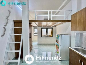 cho thuê căn hộ duplex bancol, máy giặt riêng full nội thất, rộng 30m2, ngay công viên lê thị riêng