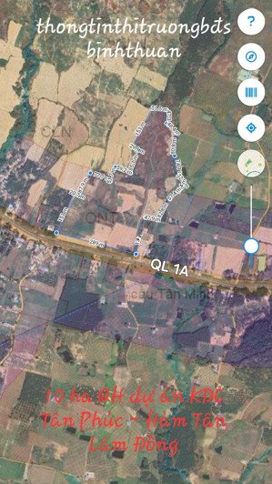 10 ha quy hoạch dự án kdc tân phúc - hàm tân - lâm đồng cần bán