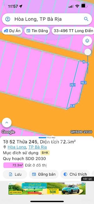 chính chủ cần tiền gấp bán nhanh lô gốc cực đẹp nền dự án tại lan anh 2. giá 1,15 tỷ. ngay chợ