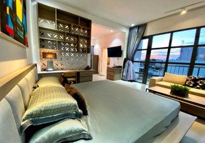 cho thuê căn hộ 1 phòng ngủ ở khánh hộ quận 4- bancol, full nội thất, view thành phố