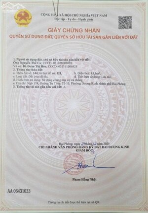 Bán đất Hoà Nghĩa - Dương Kinh - Hải Phòng