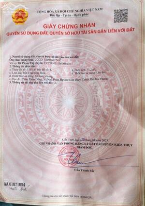 Bán đất Ngũ Phúc - Kiến Thụy - Hải Phòng