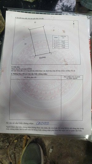 bán đất tại khu công nghiệp xã hướng đạo, tam dương, vĩnh phúc, giá siêu hời 1,49tỷ, 101,8 m2