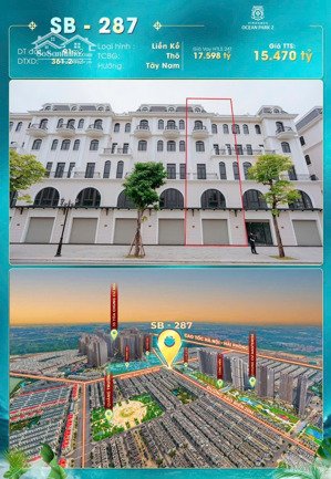 bán shophouse kinh doanh 2 mặt tiền giá 15.x tỉ