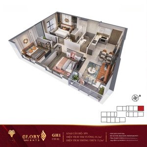 3pn 81m2 glory heights view hồ bơi giá 4.25 tỷ lầu thấp thanh toán giãn